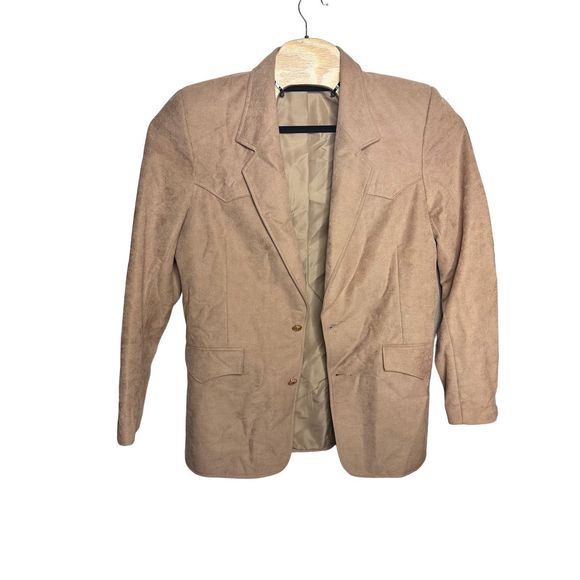 Pioneer Wear Western Rodeo Tan Sport Coat Jacket Blazer 42L Jacket Men's USA - Picture 2 of 6
